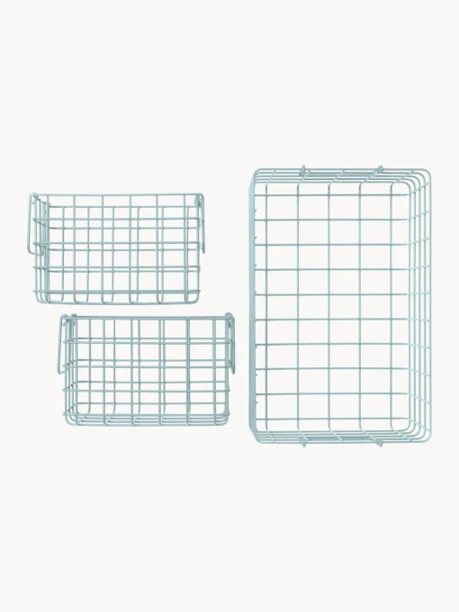 Cestas Y Cajas|Jarrones>Mustard Made Set de cestas de metal The Baskets, 3 uds. Azul claro