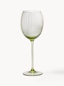Copas De Vino|Vajillas Completas>ANNA VON LIPA Set de copas de vino blanco artesanales Lyon, 2 uds. Verde oliva
