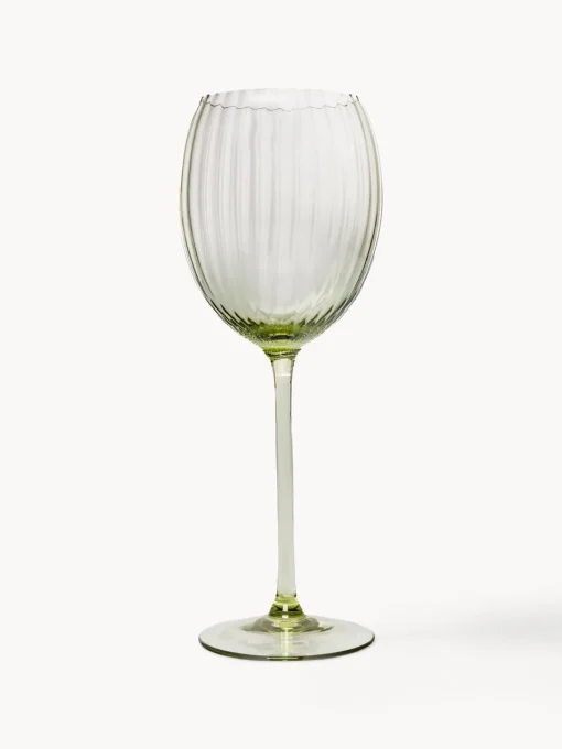 Copas De Vino|Vajillas Completas>ANNA VON LIPA Set de copas de vino blanco artesanales Lyon, 2 uds. Verde oliva
