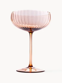 Copas De Champagne|Menaje De Mesa>ANNA VON LIPA Set de copas pompadour de champán artesanales Lyon, 2 uds. Marrón claro
