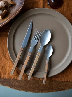 Discount Set de cubiertos de madera de teca Bistrot, tamaños diferentes Juego De Cubiertos|Vajillas Completas