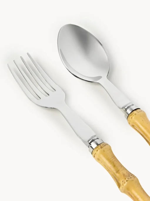 Sale Set de cubiertos pulido a mano Bamboo, 1 comensal (5 pzas.) Juego De Cubiertos|Vajillas Completas