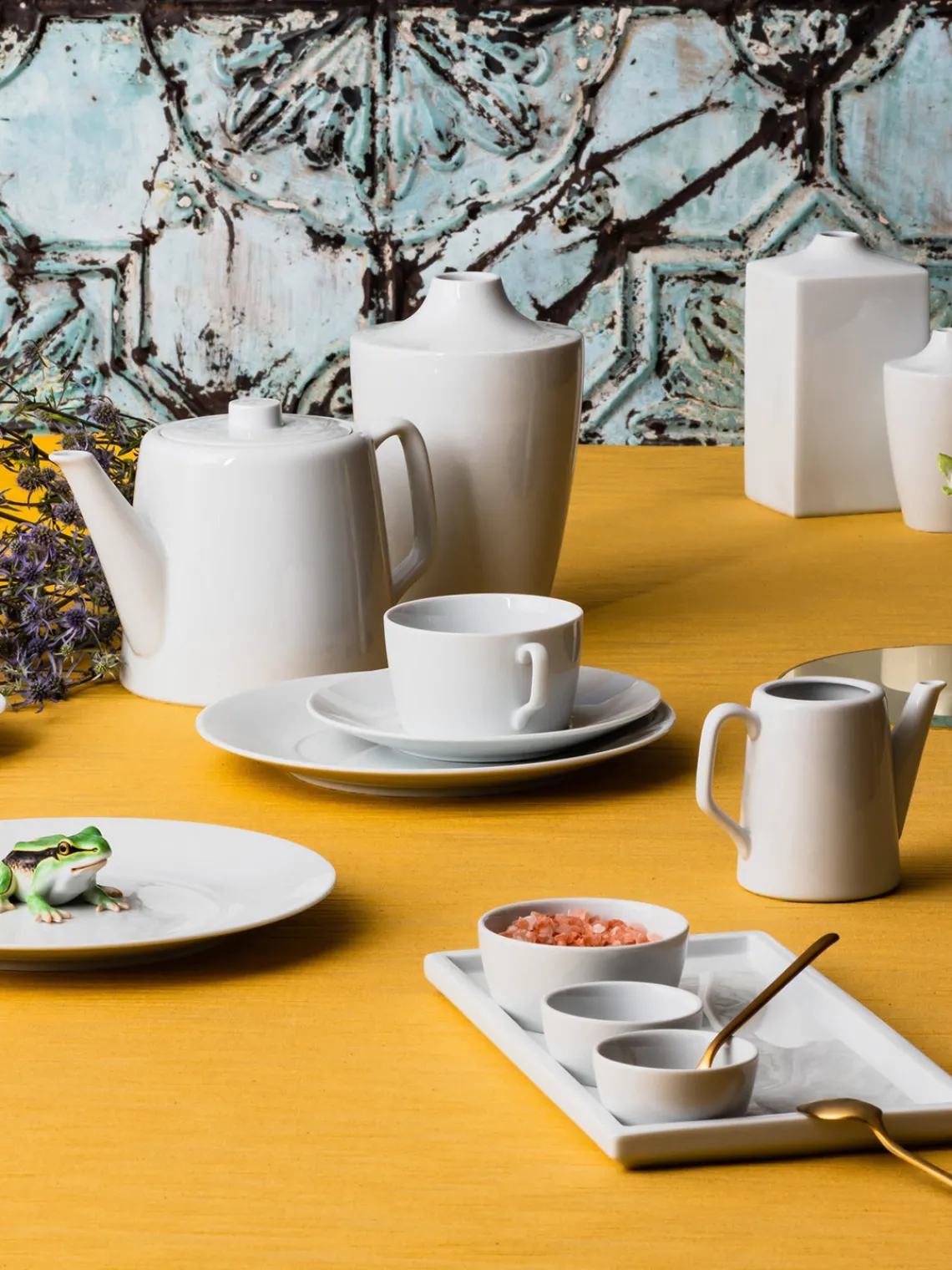 Hot Set de cuencos pequeños artesanales con bandeja para servir Cosmopolitan, 5 pzas. Cuencos Aperitivos|Vajillas Completas