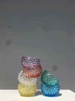 Hot Set de cuencos soplados Hobnail, 4 uds. Cuencos Aperitivos|Vajillas Completas