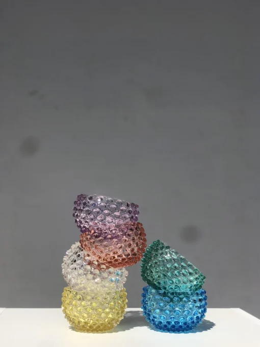 Hot Set de cuencos soplados Hobnail, 4 uds. Cuencos Aperitivos|Vajillas Completas
