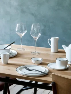Sale Set de desayuno artesanal de porcelana Salt, 4 comensales (16 pzas.) Vajillas Completas|Menaje De Mesa