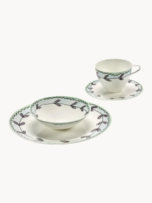 Outlet Set de desayuno Flores de Medianoche, 2 comensales (6 pzas.) Vajillas Completas|Menaje De Mesa