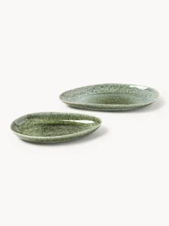Discount Set de fuentes artesanales con forma orgánica Macey, 2 uds. Cuencos Y Platos De Servir|Vajillas Completas