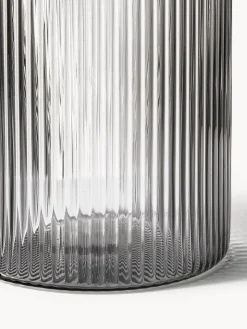 Jarras De Agua|Vajillas Completas></noscript>Ferm Living Set de jarra pequeña soplada artesanalmente con vaso Ripple, 2 pzas. Gris transparente brillante