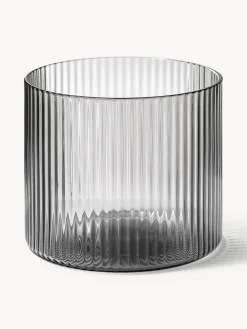 Jarras De Agua|Vajillas Completas></noscript>Ferm Living Set de jarra pequeña soplada artesanalmente con vaso Ripple, 2 pzas. Gris transparente brillante