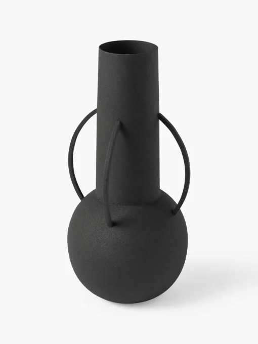 Jarrones|Jarrones>POLSPOTTEN Set de jarrones artesanales Roman, 4 uds. Negro