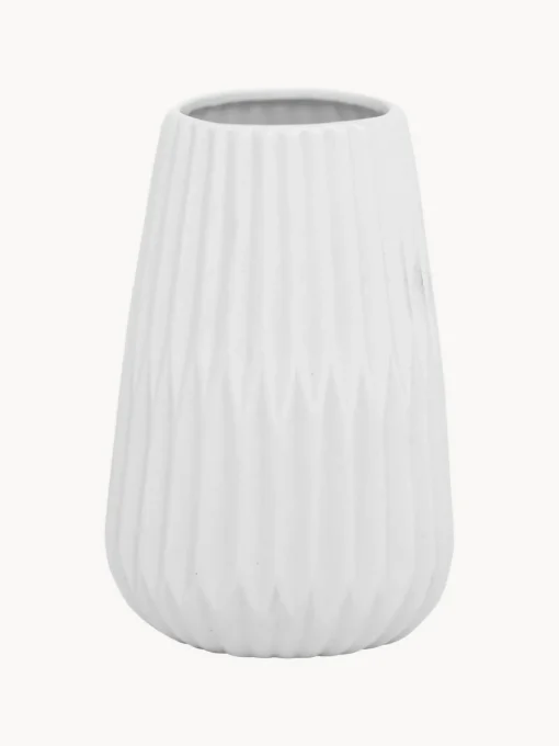 Outlet Set de jarrones de porcena con relieve Esko, 2 uds. Jarrones|Jarrones