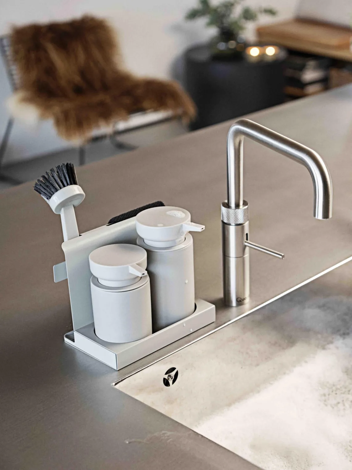 Escurreplatos|Almacenaje De Cocina>Zone Denmark Set de lavavajillas Diish, 5 pzas. Gris claro