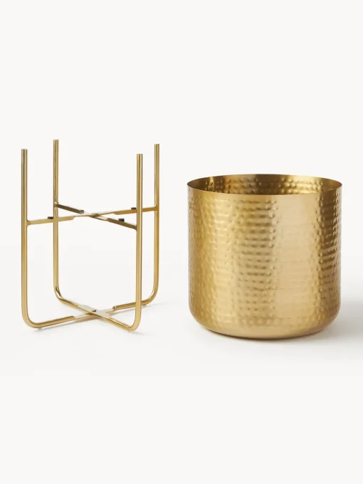 Maceteros|Jarrones>Westwing Collection Set de macetero de metal martillado Nives, 2 uds.