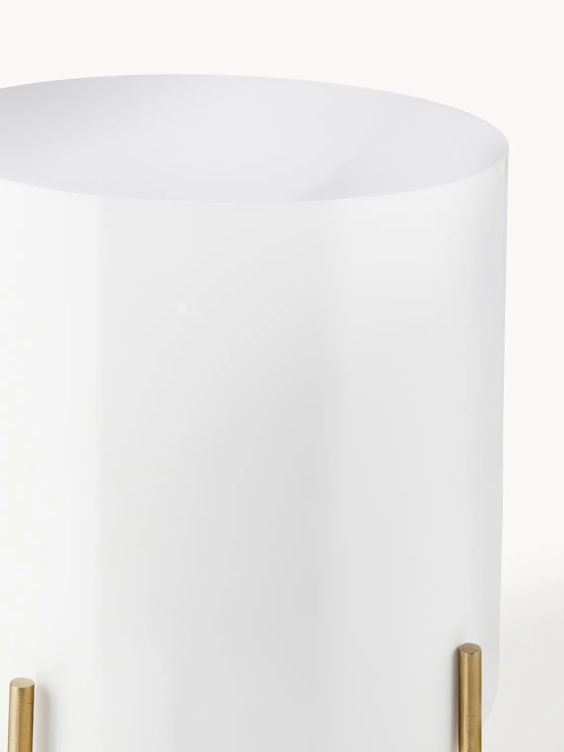 Maceteros|Jarrones>Westwing Collection Set de maceteros de metal Mina, 2 uds. Blanco, dorado