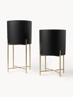 Clearance Set de maceteros de metal Mina, 2 uds. Maceteros|Jarrones