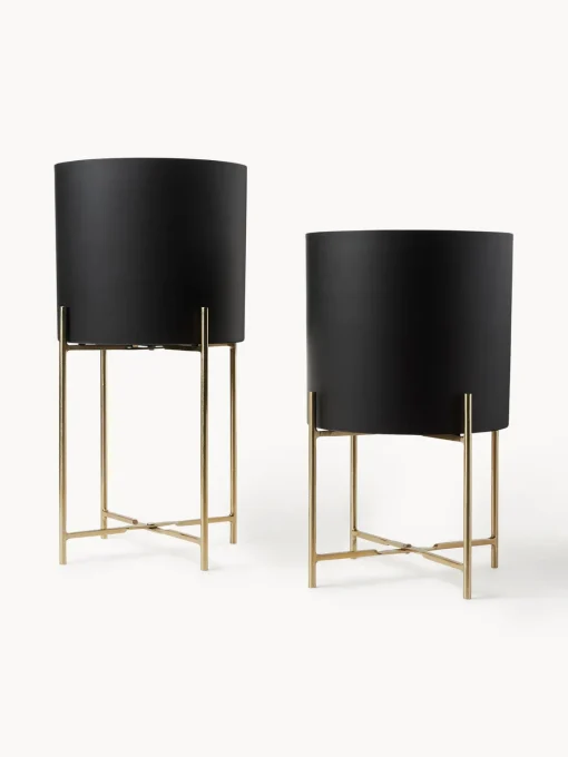 Clearance Set de maceteros de metal Mina, 2 uds. Maceteros|Jarrones