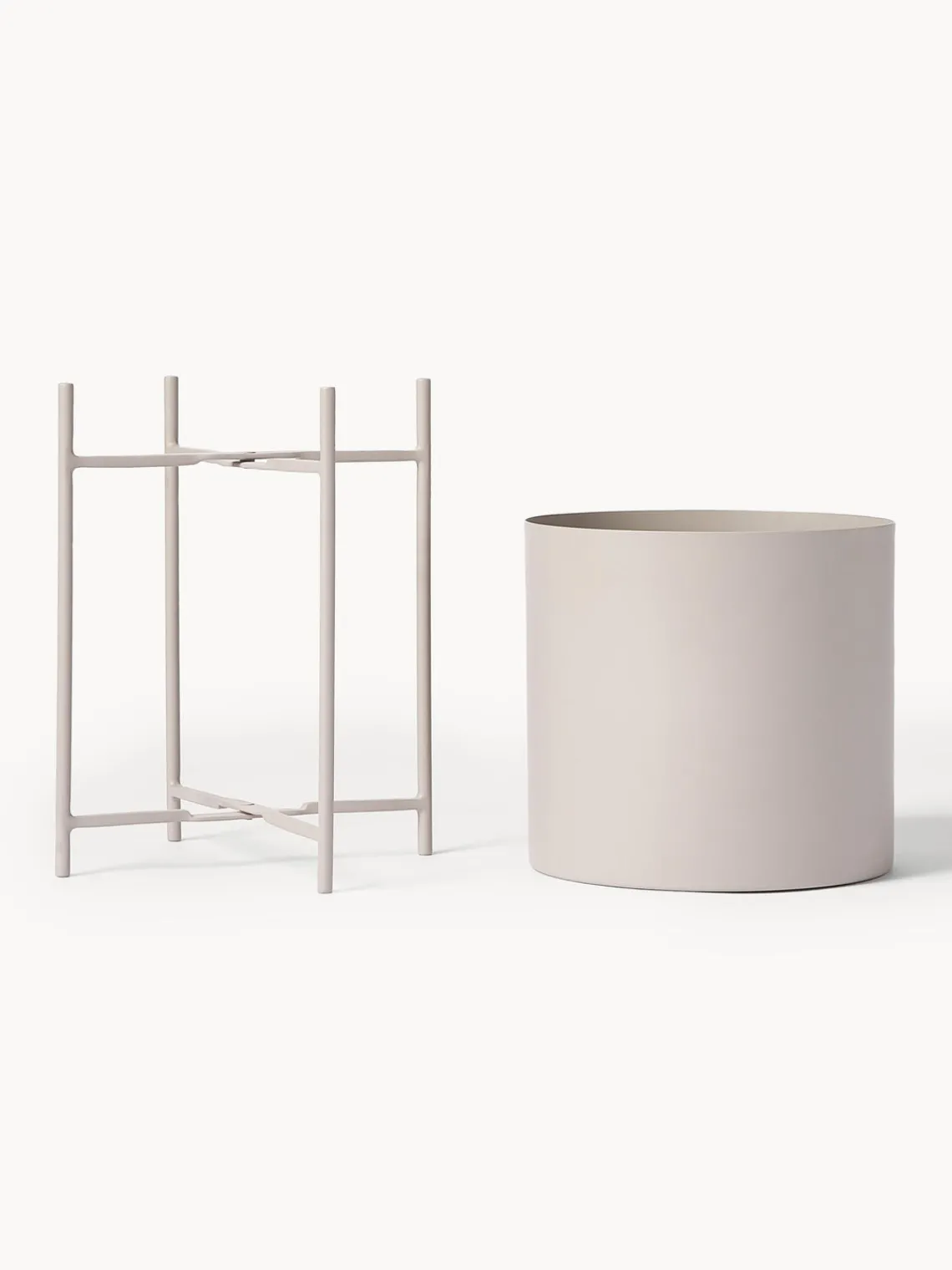 Maceteros|Jarrones>Westwing Collection Set de maceteros de metal Mina, 2 uds. Greige