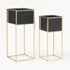 Outlet Set de maceteros de metal Leilani, 2 uds. Maceteros|Jarrones