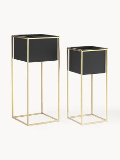 Outlet Set de maceteros de metal Leilani, 2 uds. Maceteros|Jarrones