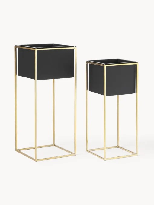 Outlet Set de maceteros de metal Leilani, 2 uds. Maceteros|Jarrones