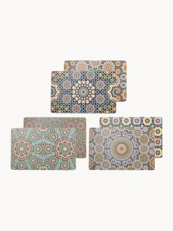 Hot Set de manteles individuales doble cara de plástico Marrakesch, 6 pzas. Manteles Individuales|Vajillas Completas
