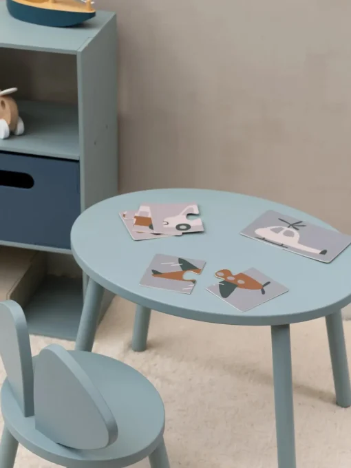 Decoración Infantil|Mesas Y Sillas Infantiles>Nofred Set de mesa infantil con silla Mouse, 2 pzas. Verde salvia