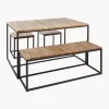 Discount Set de muebles de jardín de madera de robinia Alois, 4 pzas. Conjuntos Jardín|Muebles De Jardín