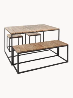 Discount Set de muebles de jardín de madera de robinia Alois, 4 pzas. Conjuntos Jardín|Muebles De Jardín