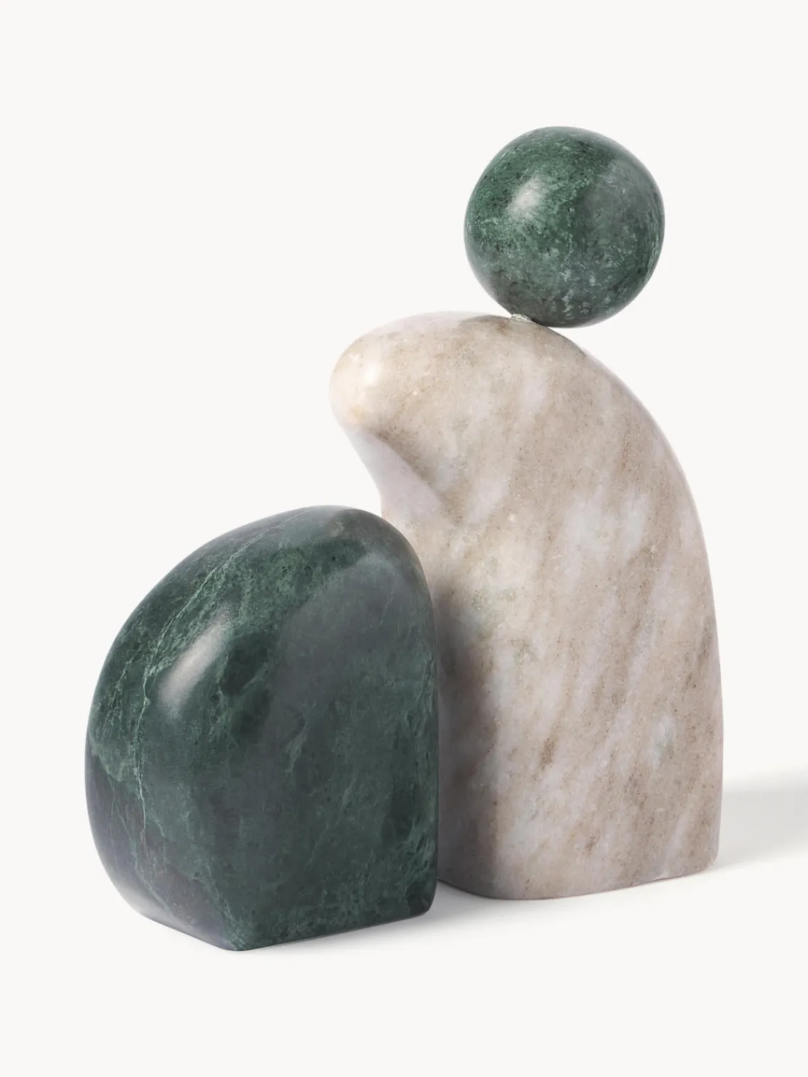 New Set de piezas decorativas de mármol Nati, 2 pzas. Figuras Decorativas|Jarrones