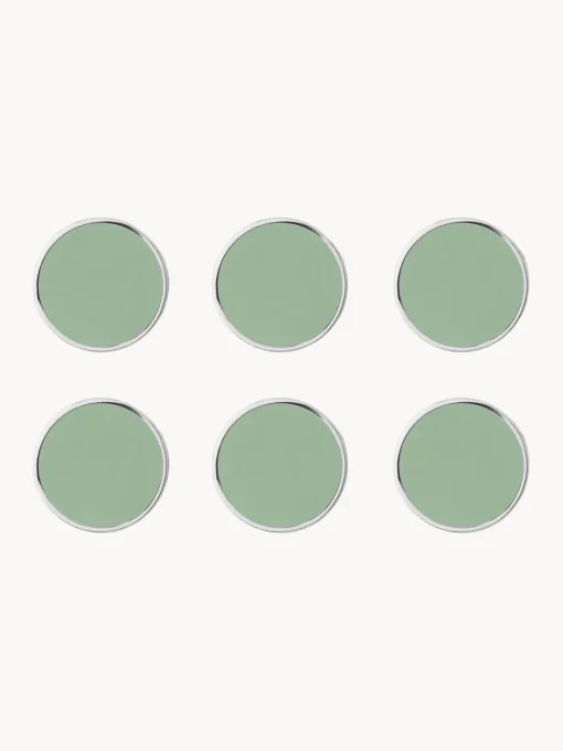 Material De Oficina|Material De Oficina>Mustard Made Set de pines magnéticos The Buttons, 6 uds. Verde salvia, plateado