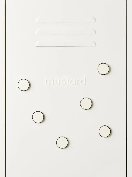 Material De Oficina|Material De Oficina>Mustard Made Set de pines magnéticos The Buttons (6 uds.) Blanco Off White, plateado