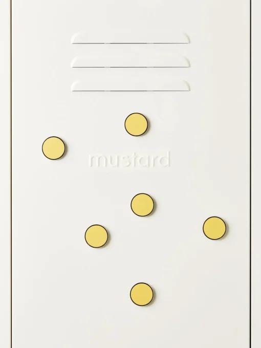 Material De Oficina|Material De Oficina>Mustard Made Set de pines magnéticos The Buttons, 6 uds. Amarillo claro, plateado