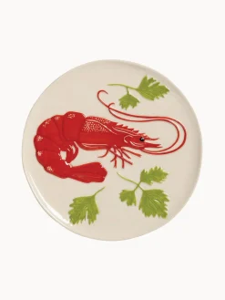 Hot Set de platos de dolomita pintado a mano De La Mer, 4 uds. Vajillas Completas|Platos De Postre