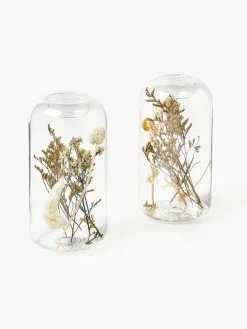 New Set de portavelas con flores secas Eleonora, 2 uds. Portavelas|Jarrones