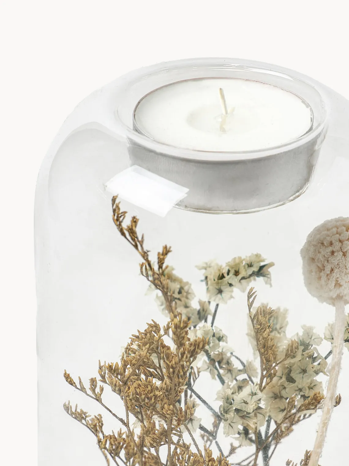 New Set de portavelas con flores secas Eleonora, 2 uds. Portavelas|Jarrones