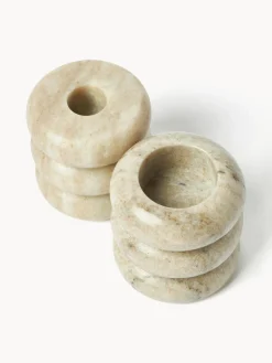 Set de portavelas y candelabros 2en1 de mármol Orta, 2 uds. Jarrones|Portavelas