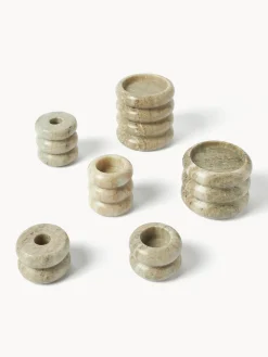 Set de portavelas y candelabros 2en1 de mármol Orta, 2 uds. Jarrones|Portavelas