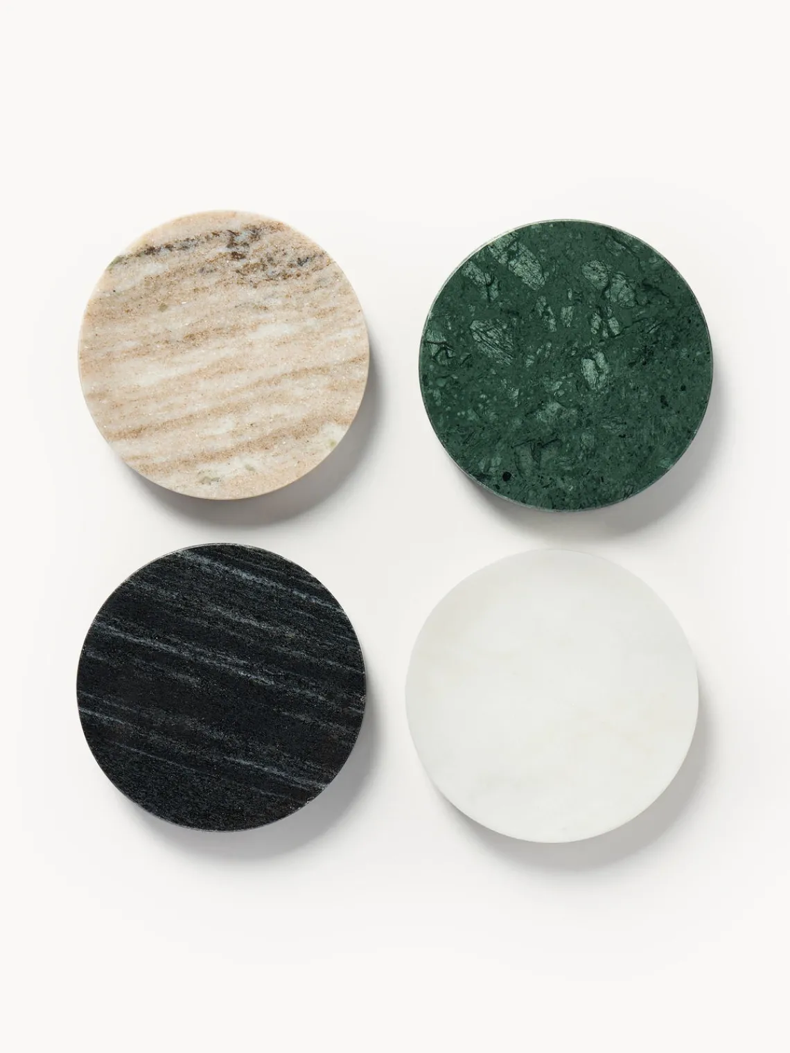 Online Set de posavasos de mármol Callum, 4 uds. Posavasos|Vajillas Completas