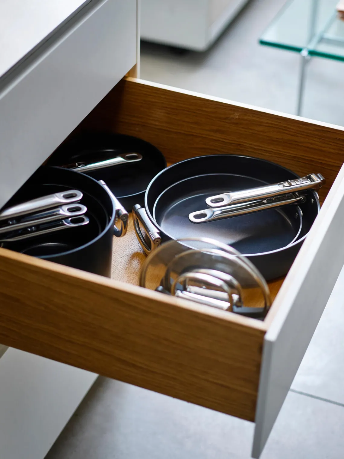 Sartenes|Sartenes>Joseph Joseph Set de sartenes antiadherentes con protector Space, 3 uds.