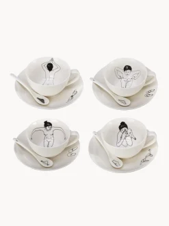 New Set de tazas de café artesanales Undressed, 4 uds. Tazas Y Mugs|Vajillas Completas