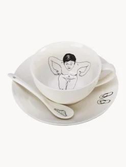 New Set de tazas de café artesanales Undressed, 4 uds. Tazas Y Mugs|Vajillas Completas