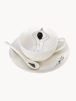 New Set de tazas de café artesanales Undressed, 4 uds. Tazas Y Mugs|Vajillas Completas