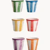 Sale Set de tazas de espresso artesanales Righe, 6 uds. Vasos|Vajillas Completas
