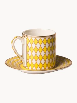 Tazas De Espresso|Vajillas Completas>POLSPOTTEN Set de tazas espresso con platito Chess, 4 uds.