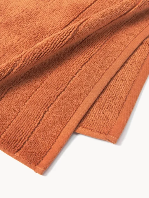 Toallas|Mantas>Westwing Collection Set de toallas con borde a rayas Luxe, tamaños diferentes Terracota