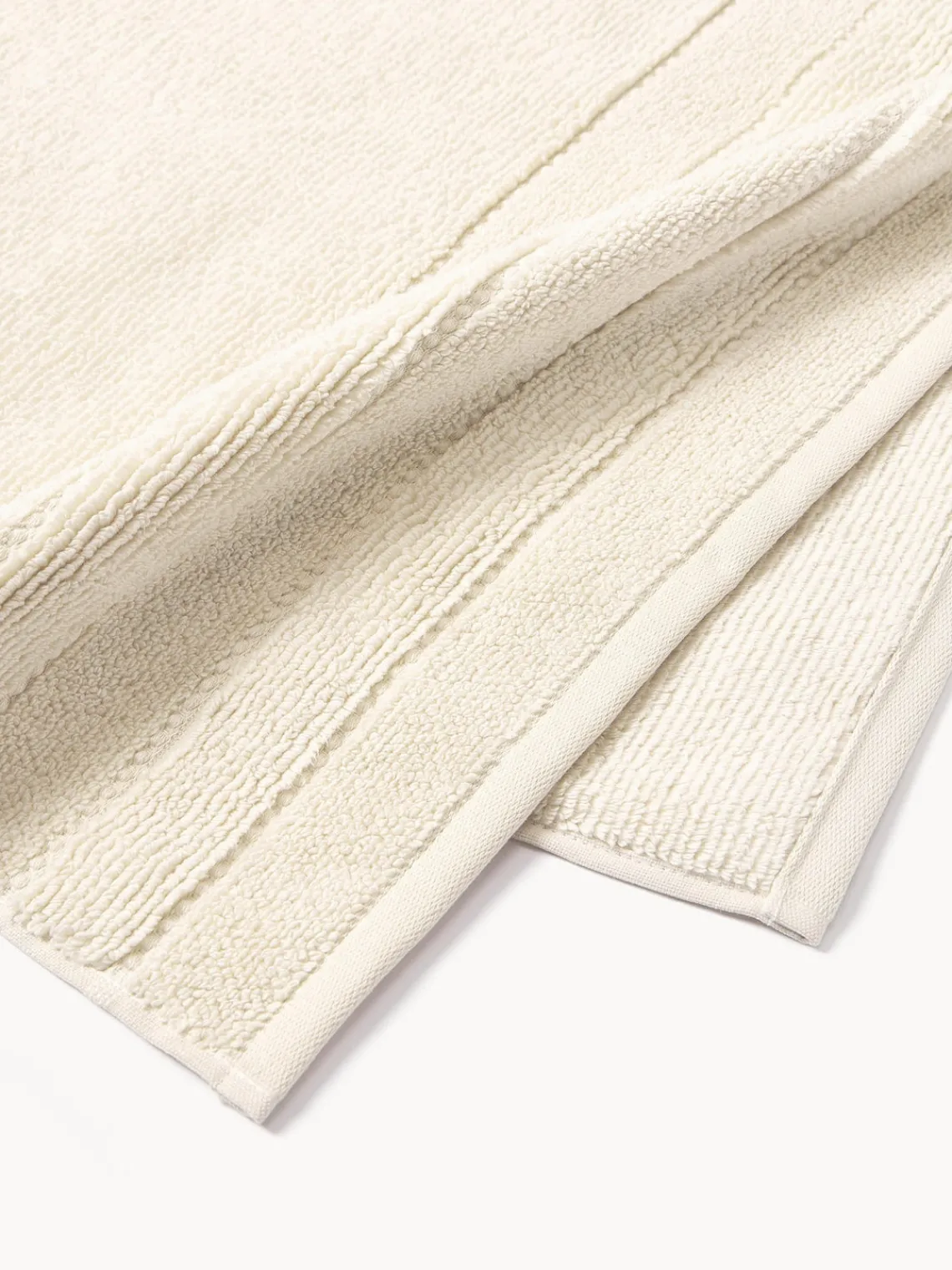 Toallas|Mantas>Westwing Collection Set de toallas con borde a rayas Luxe, tamaños diferentes Blanco Off White