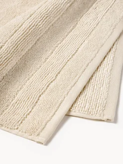 Toallas|Mantas></noscript>Westwing Collection Set de toallas con borde a rayas Luxe, tamaños diferentes Beige claro