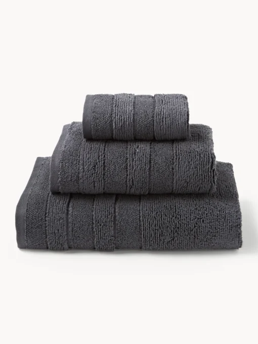 Sale Set de toallas con borde a rayas Luxe, tamaños diferentes Toallas|Mantas