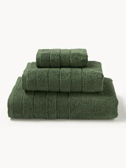 Outlet Set de toallas con borde a rayas Luxe, tamaños diferentes Toallas|Mantas